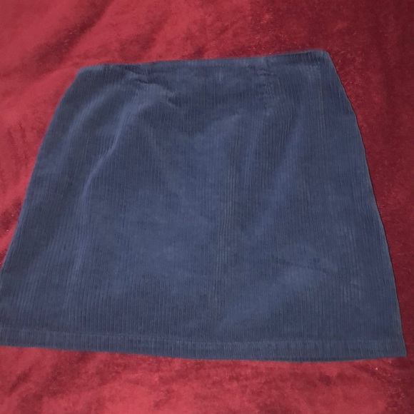 blue ribbed skirt - Picture 2 of 3